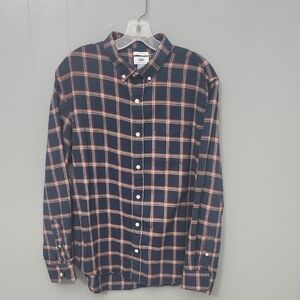 Old Navy Navy and Red Plaid Casual Shirt